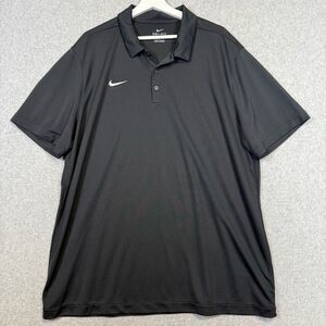 Nike Dri Fit Men’s Size 2XL XXL Black Short Sleeve Polo Shirt Golf Athletic